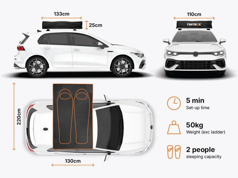 Compact Folding Rooftop Tent